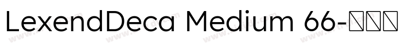LexendDeca Medium 66字体转换